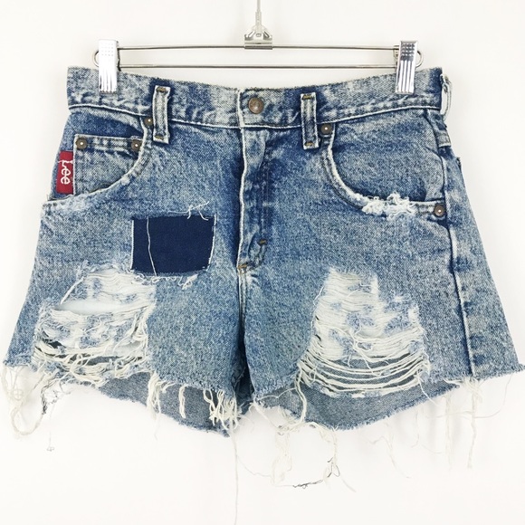 Vintage Pants - Vintage LEE Distressed Cutoff Fringe Shorts